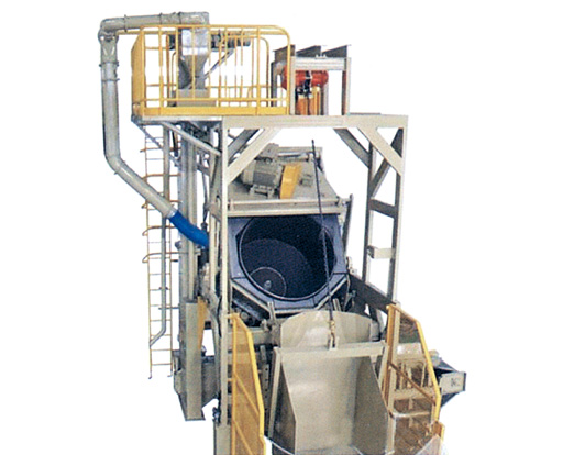 倾斜滚筒式抛丸机