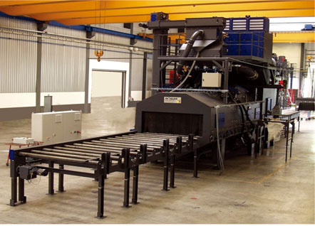 无地坑辊道通过式抛丸机